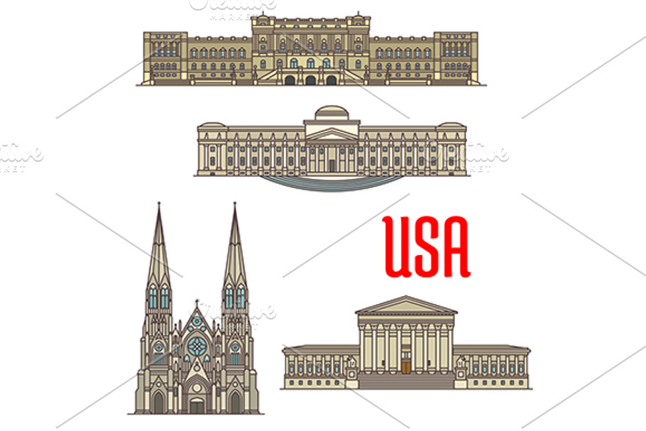 USA tourist and travel attractions in Graphics - product preview 8