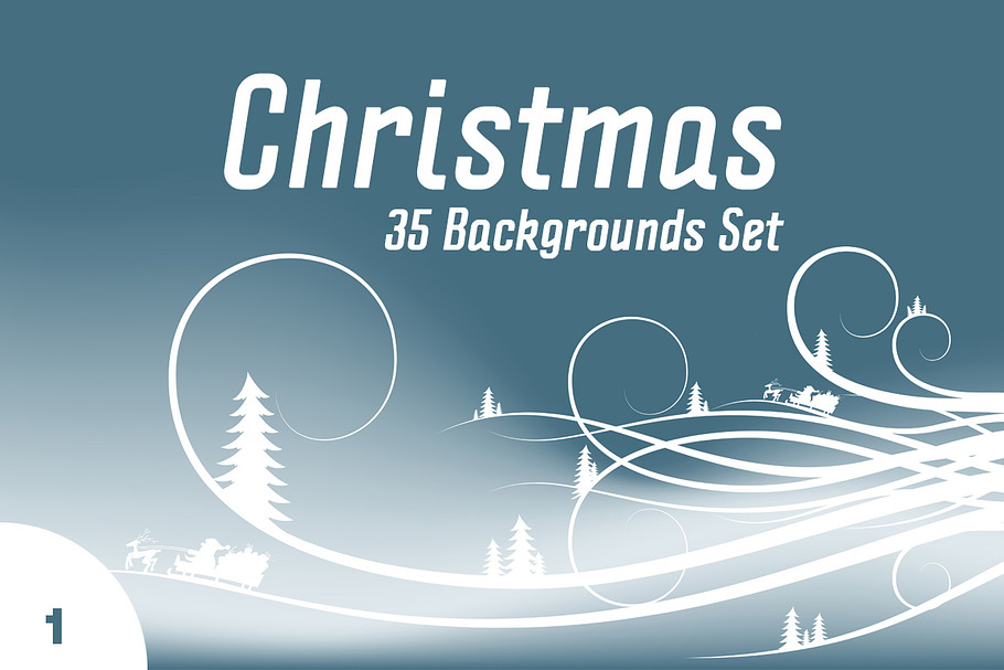 35 Christmas Backgrounds Set