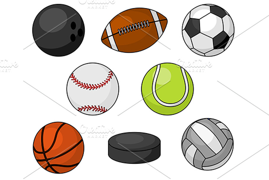 Isolated vector sport items