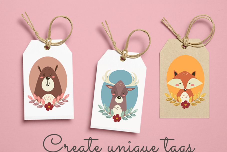 Forest Animals plus 4 Cards in Illustrations - product preview 8