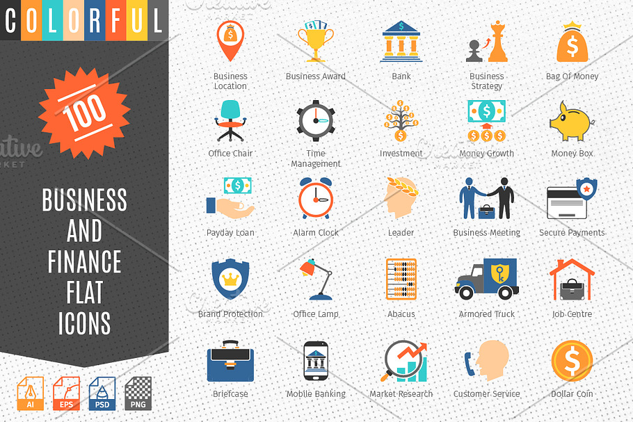 Business and FIinance Colorful Icons