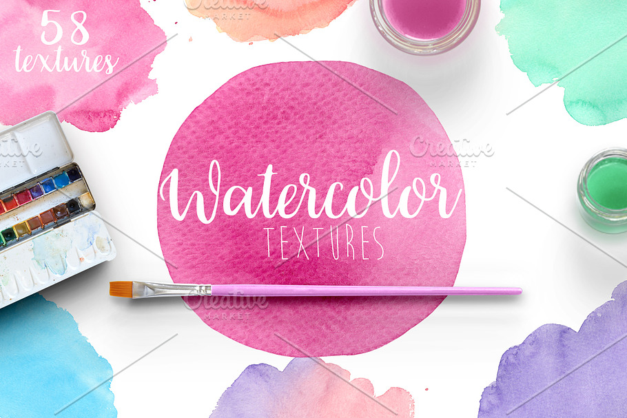 Watercolor textures in Textures - product preview 8