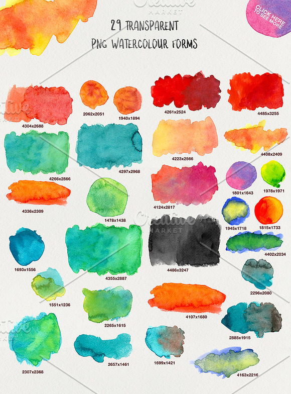 WATERCOLOR TEXSTURES VOL.1 in Textures - product preview 1