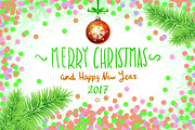 Christmas card 2017 vector