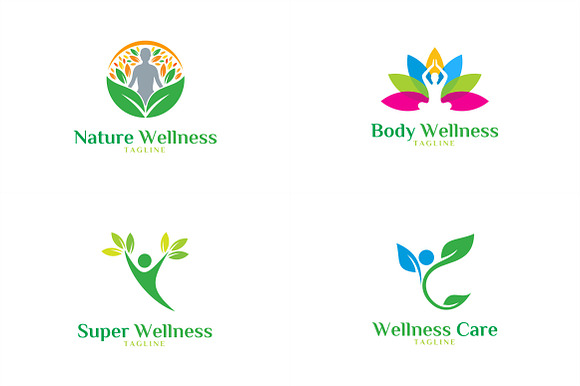 10 Wellness Logo Bundle #1 in Logo Templates - product preview 1