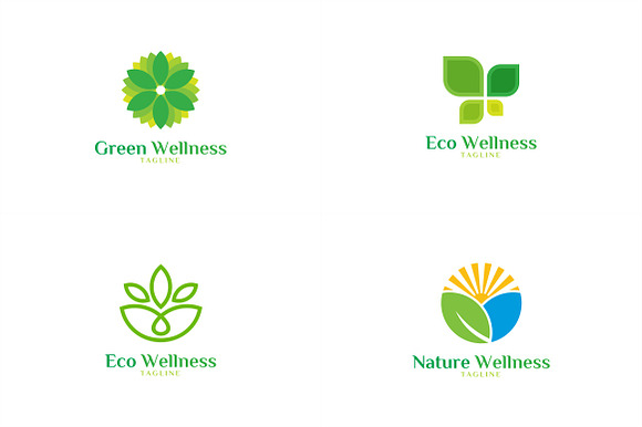 10 Wellness Logo Bundle #4 in Logo Templates - product preview 1