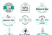 Spa beauty and body care vector logo