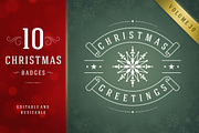 10 Christmas Logos and Badges