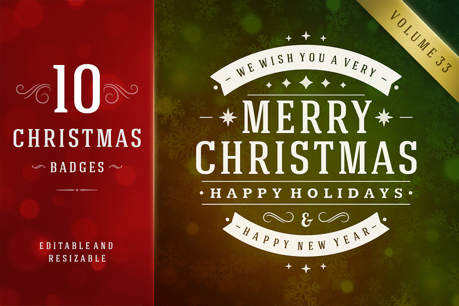 10 Christmas Logos and Badges in Logo Templates - product preview 8
