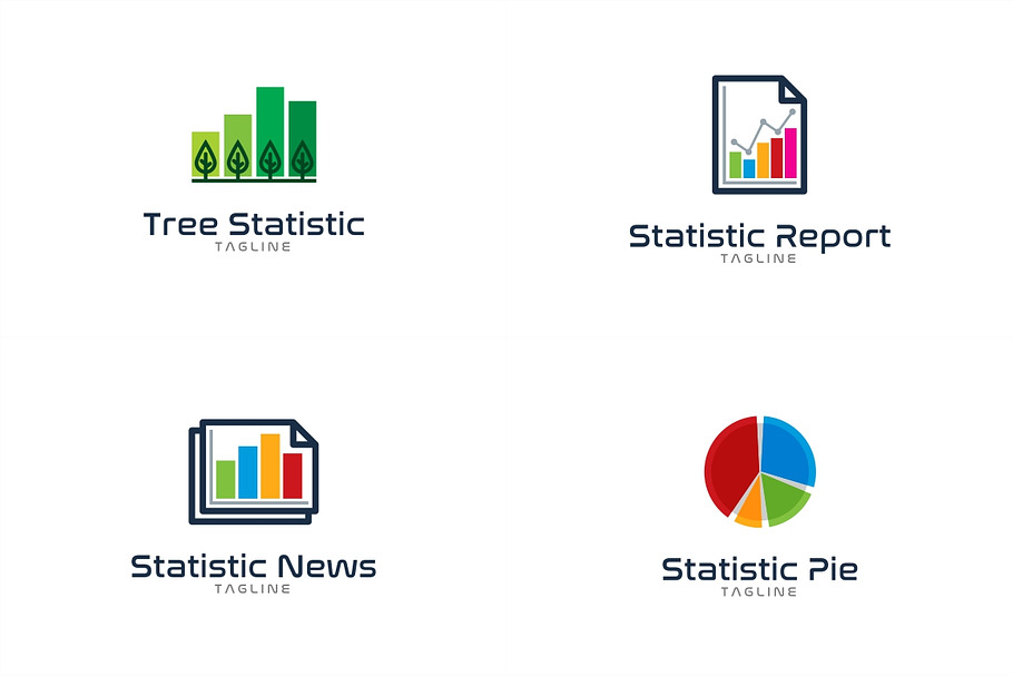 10 Business Statistic Logo Bundle #1 in Logo Templates - product preview 8
