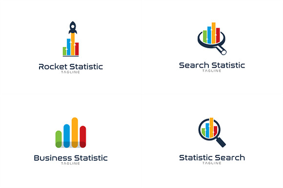 10 Business Statistic Logo Bundle #3 in Logo Templates - product preview 2