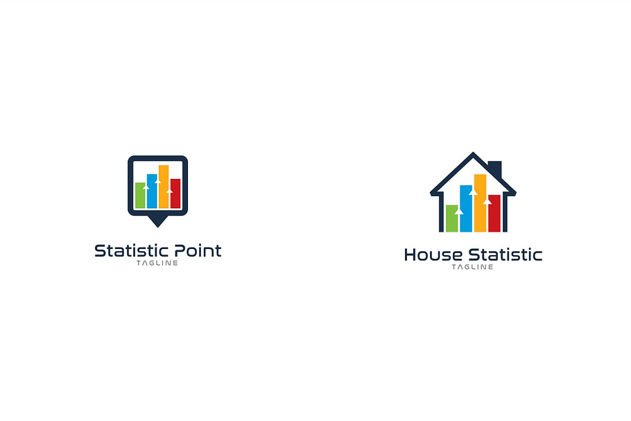 10 Business Statistic Logo Bundle #2 in Logo Templates - product preview 8