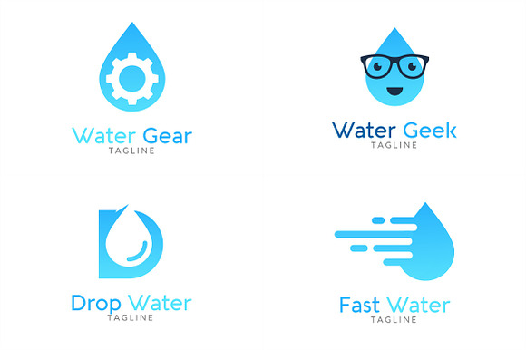 10 Water Logo Bundle #5 in Logo Templates - product preview 1