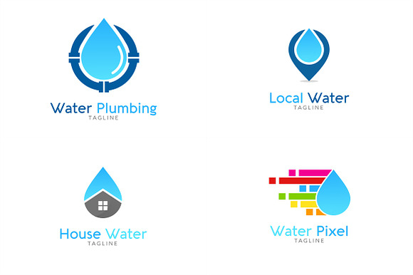10 Water Logo Bundle #3 in Logo Templates - product preview 1