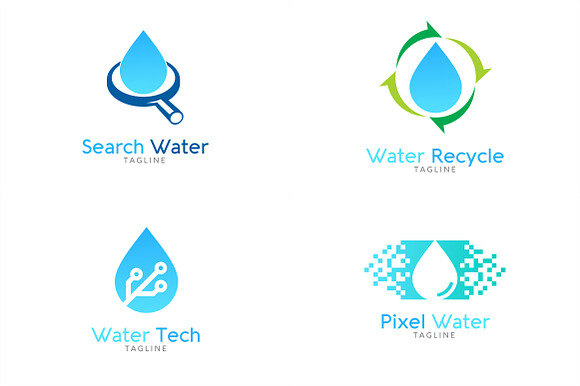 10 Water Logo Bundle #3 in Logo Templates - product preview 2