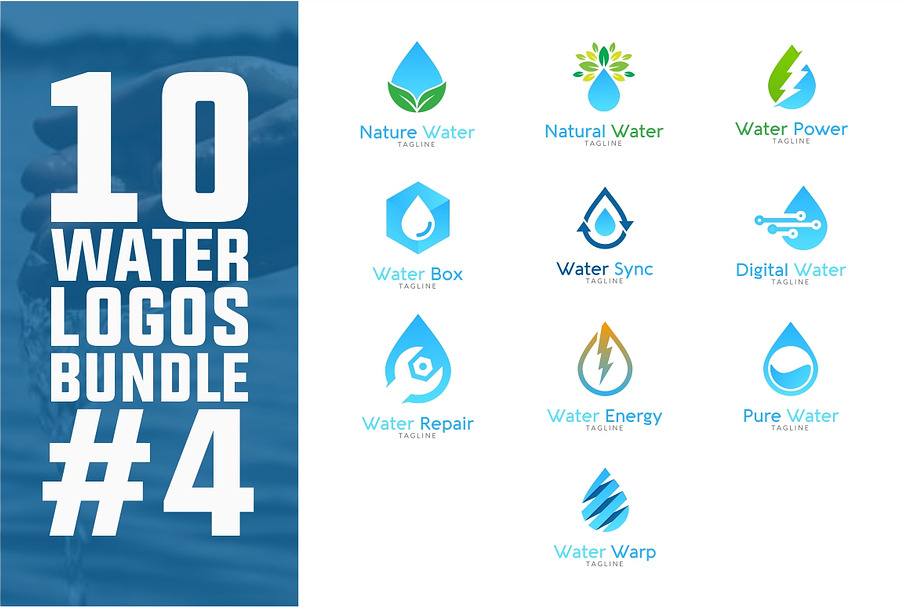 10 Water Logo Bundle #4 in Logo Templates - product preview 8