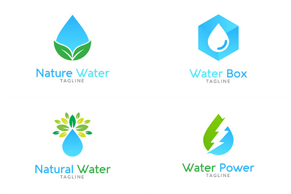 10 Water Logo Bundle #4 in Logo Templates - product preview 2
