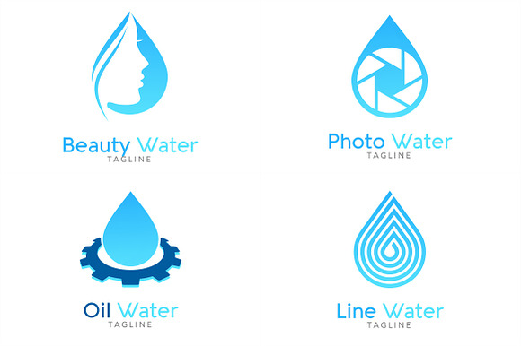 10 Water Logo Bundle #2 in Logo Templates - product preview 1