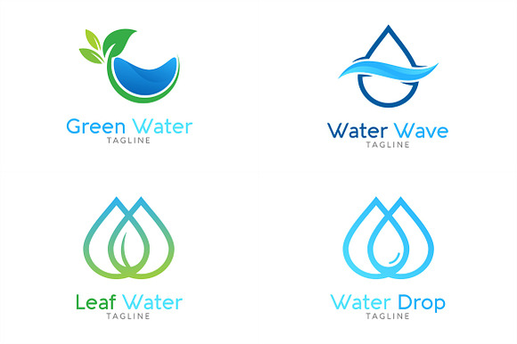 10 Water Logo Bundle #2 in Logo Templates - product preview 2