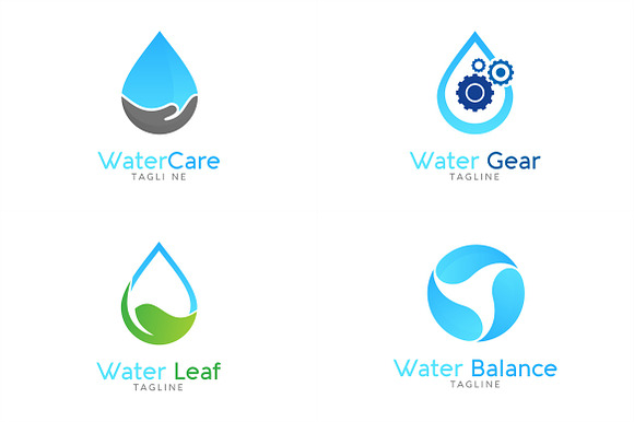 10 Water Logo Bundle #1 in Logo Templates - product preview 2
