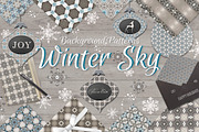 Winter Sky Blue Pattern Backgrounds
