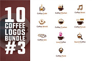 10 Coffee Logo Bundle #3