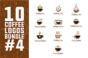 10 Coffee Logo Bundle #4