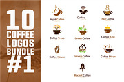 10 Coffee Logo Bundle #1