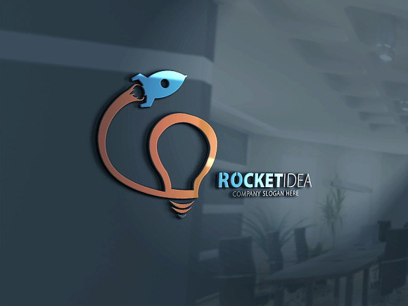 Rocket Idea Logo Template in Logo Templates - product preview 2