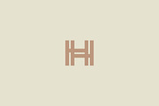 Abstract letter H linear logo