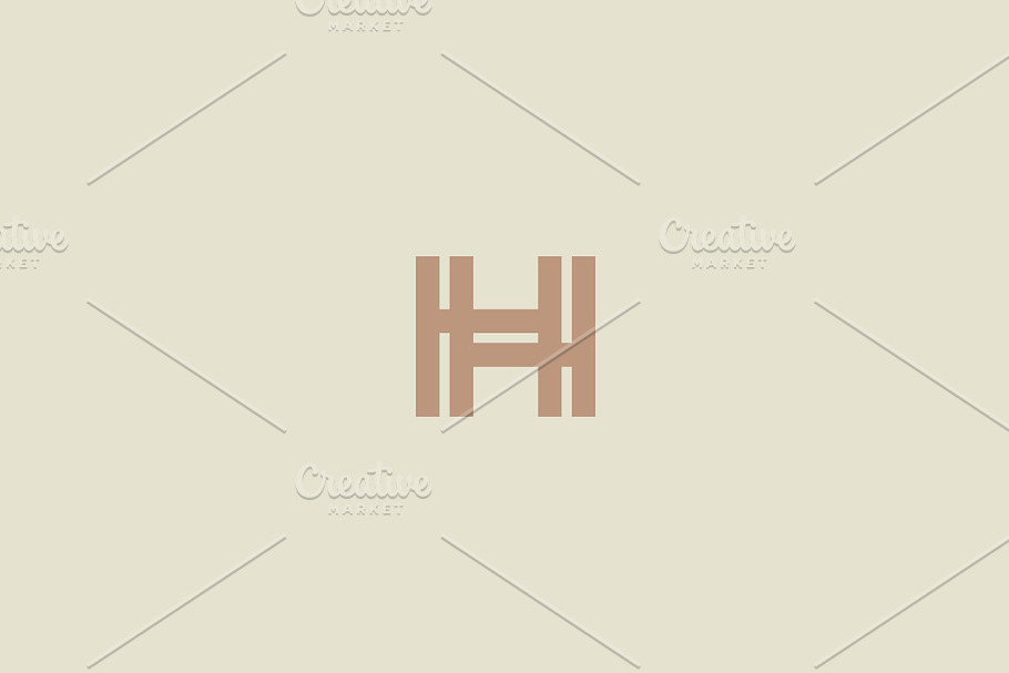 Abstract letter H linear logo in Logo Templates - product preview 8