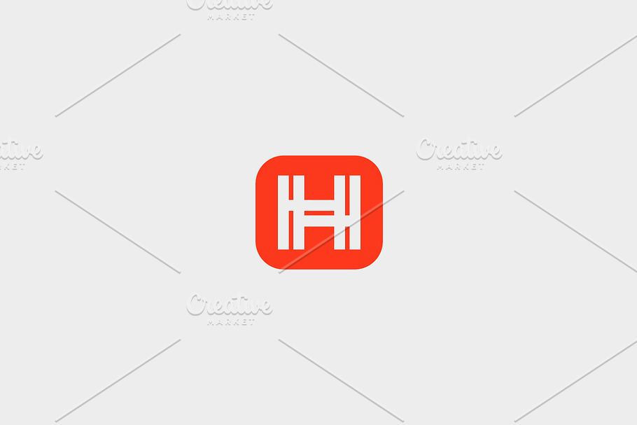letter H square logo in Logo Templates - product preview 8