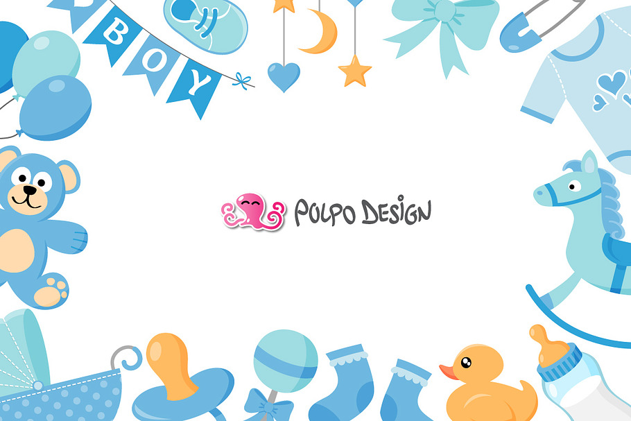 Baby Boy clipart in Objects - product preview 8