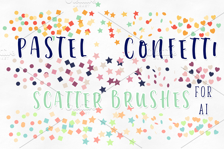 Pastel Confetti Scatter Brushes in Photoshop Brushes - product preview 8