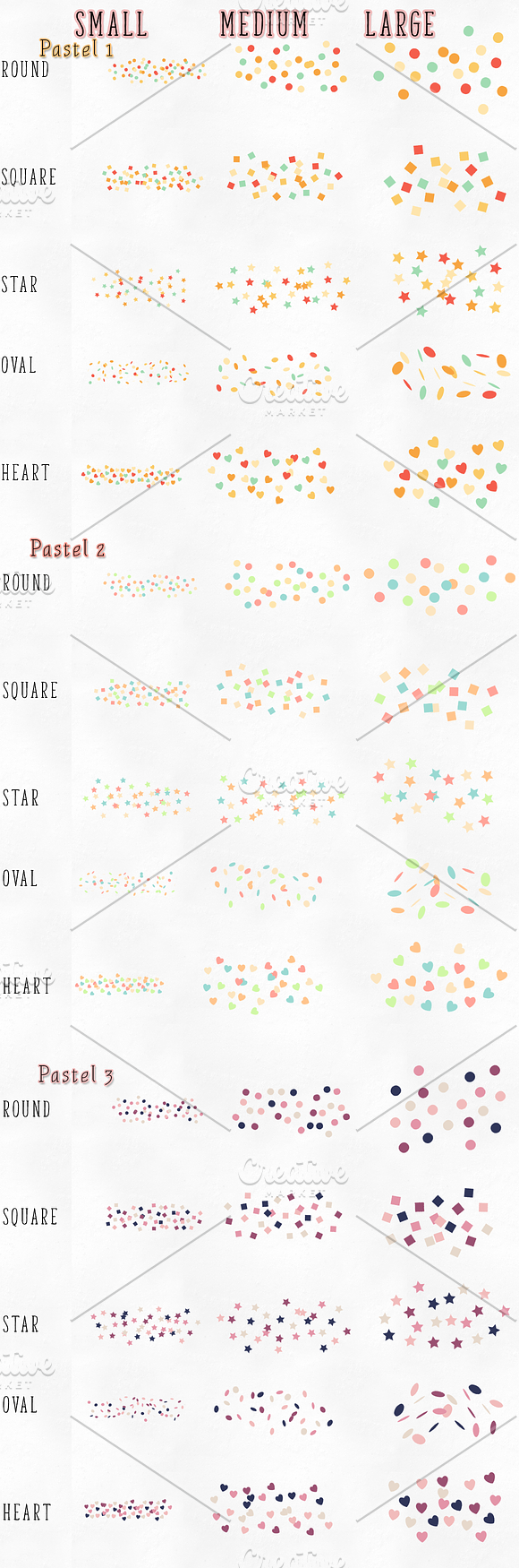 Pastel Confetti Scatter Brushes in Photoshop Brushes - product preview 1