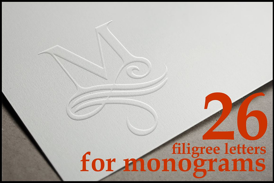 26 Capital letters for monograms in Logo Templates - product preview 8