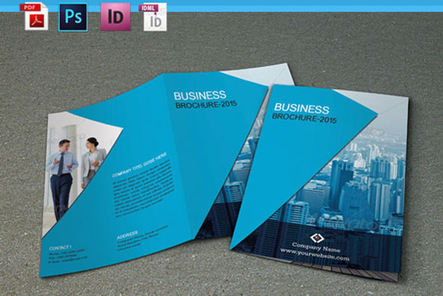 Bifold corporate brochure - V52 in Brochure Templates - product preview 8