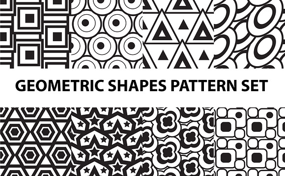 Geometric shapes pattern set in Patterns - product preview 1