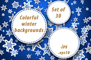 Winter backgrounds with snowflakes