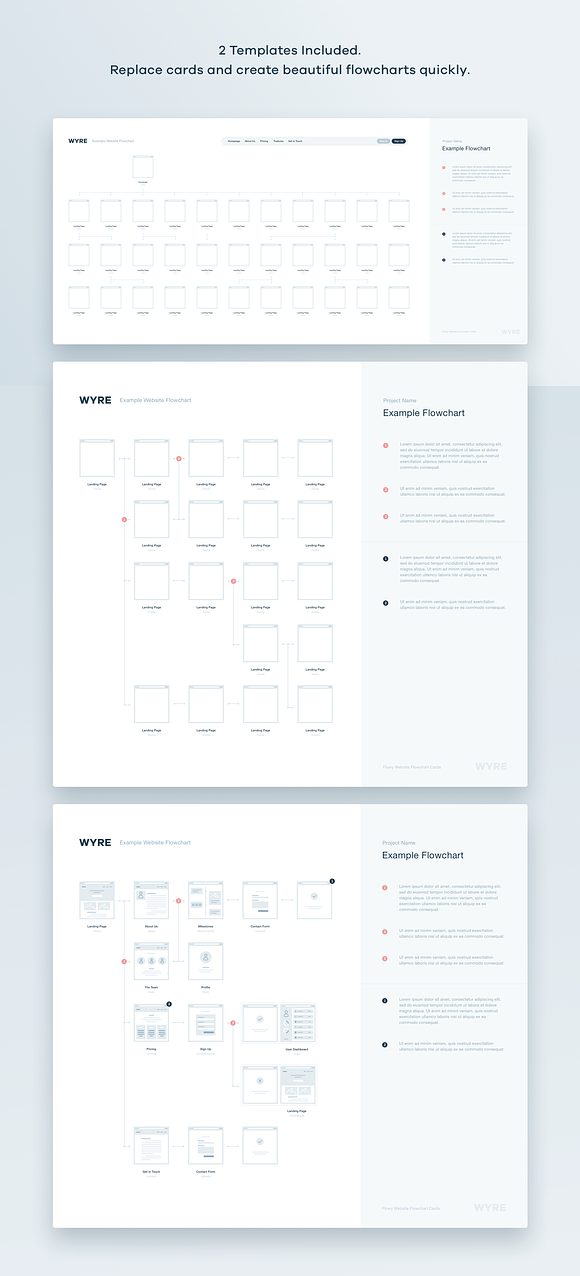 200 Flowchart Cards for Sketch in Wireframe Kits - product preview 2