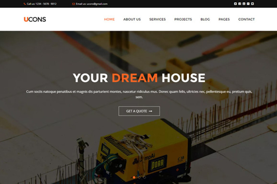 Ucons Construction HTML Template in Bootstrap Themes - product preview 8