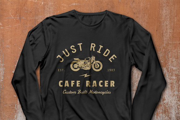 Vintage Motorcycle Silhouettes in Objects - product preview 2