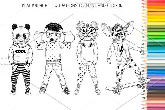 animals like kids for boys in Illustrations - product preview 1