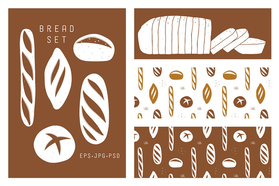 Bread set in Illustrations - product preview 8