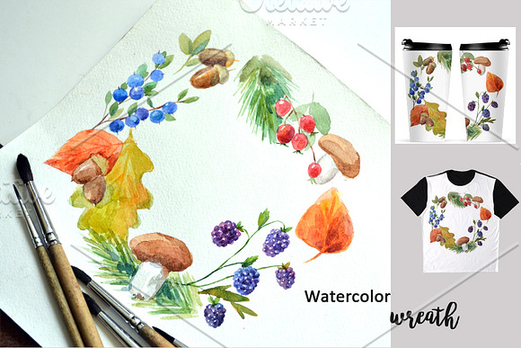 Watercolor autumn bouquets. in Illustrations - product preview 4