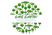 Save Earth. Environmental banner