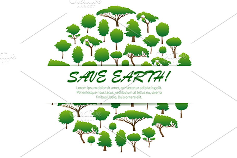 Save Earth. Environmental banner in Graphics - product preview 8
