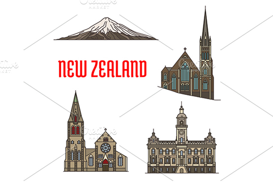 New Zealand landmarks in Graphics - product preview 8