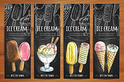 Ice cream menu card