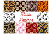 Floral stylized ornate patterns